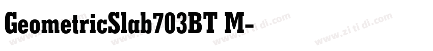 GeometricSlab703BT M字体转换